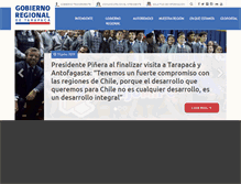 Tablet Screenshot of goretarapaca.gov.cl